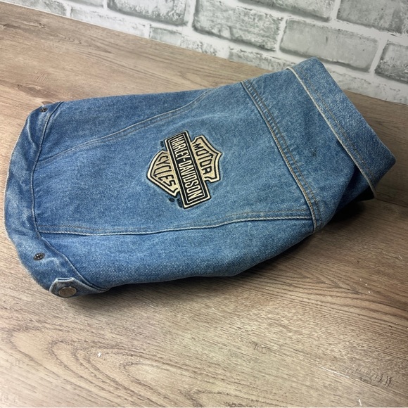 Harley-Davidson Blue Denim Pet Vest - Picture 2 of 5